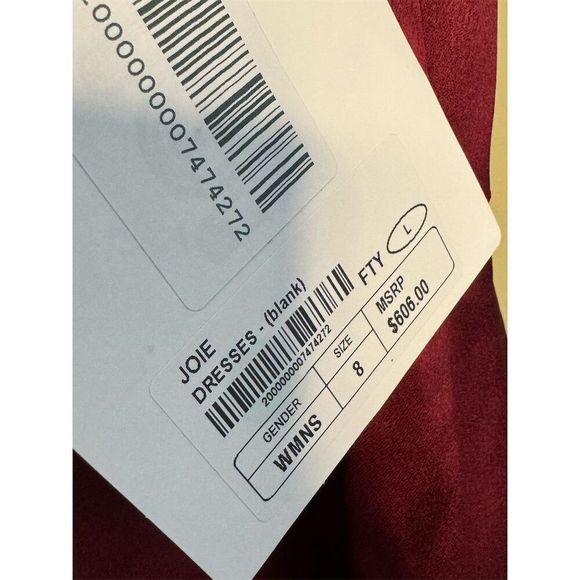 Joie NWT Kataniya V-Neck Cocktail Dress in Garnet Size 8 - Picture 6 of 12